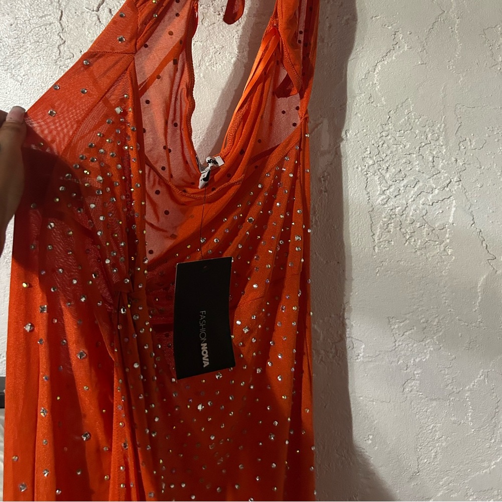 Orange maxi dress